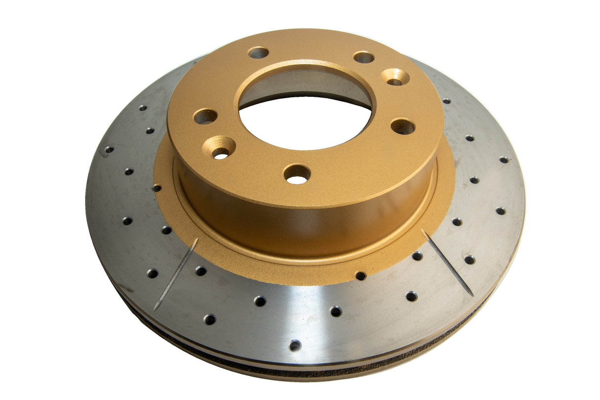 Street Gold Cross-Drilled/Slotted Mazda RX7 86-92 Front DBA636X - DBA
