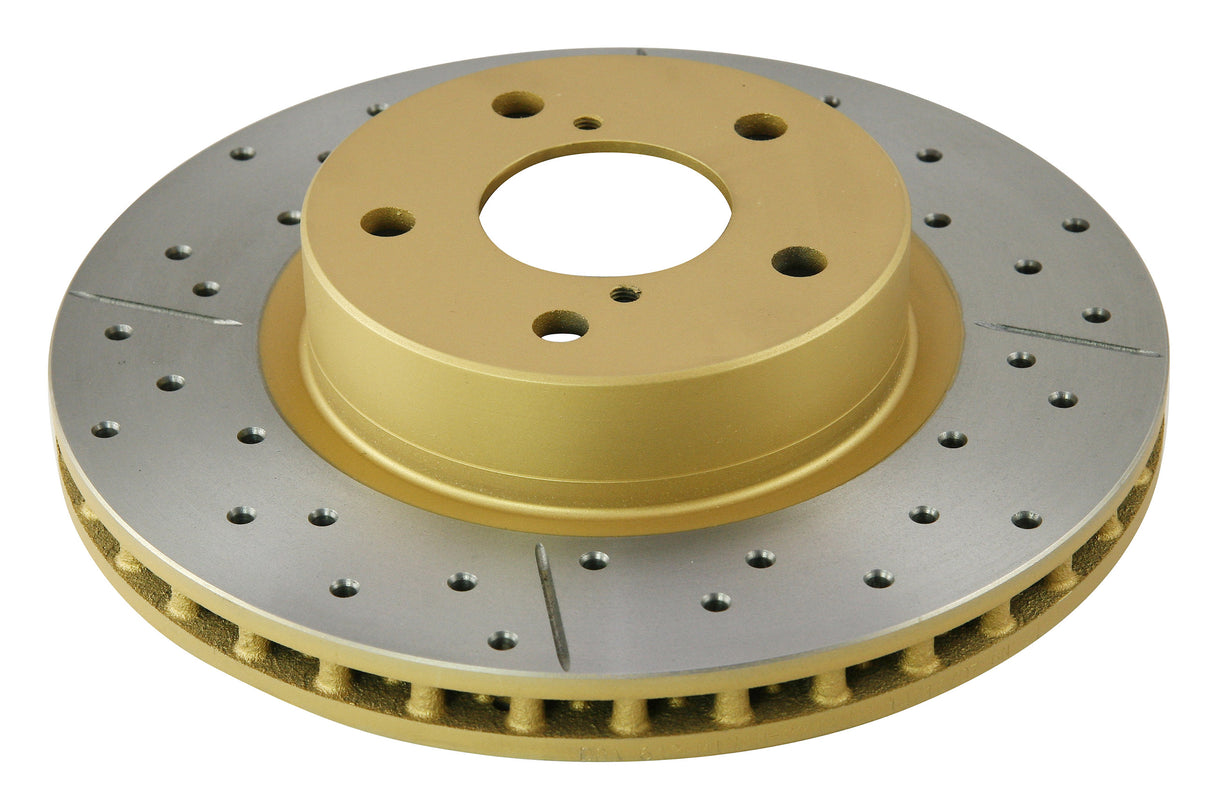 Street Gold Cross-Drilled/Slotted Subaru Liberty/Impreza AWD 93-02 Front DBA642X - DBA