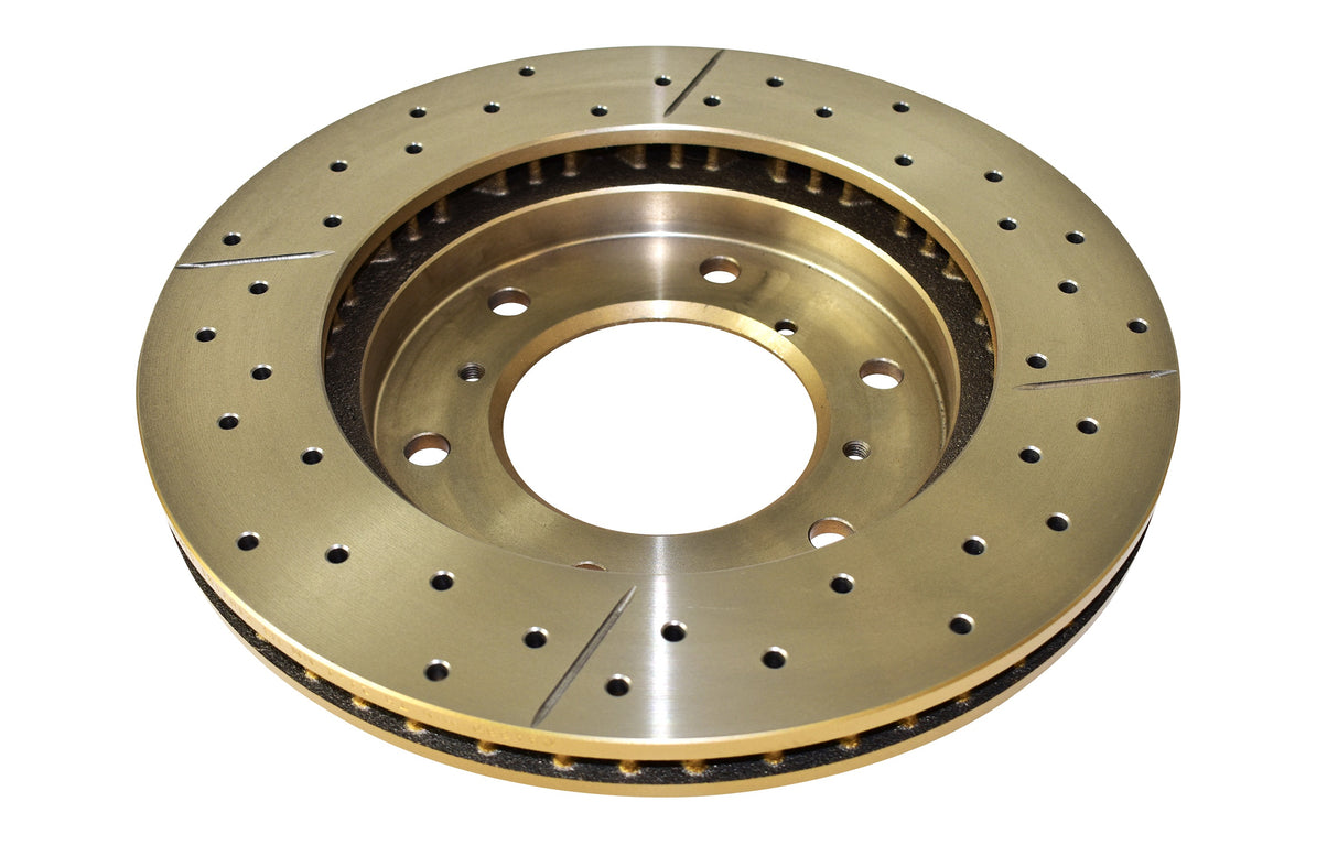 Street Gold Cross-Drilled/Slotted Mitsubishi Pajero Nm/Np/Ns/Nt 00-> Front DBA660X - DBA