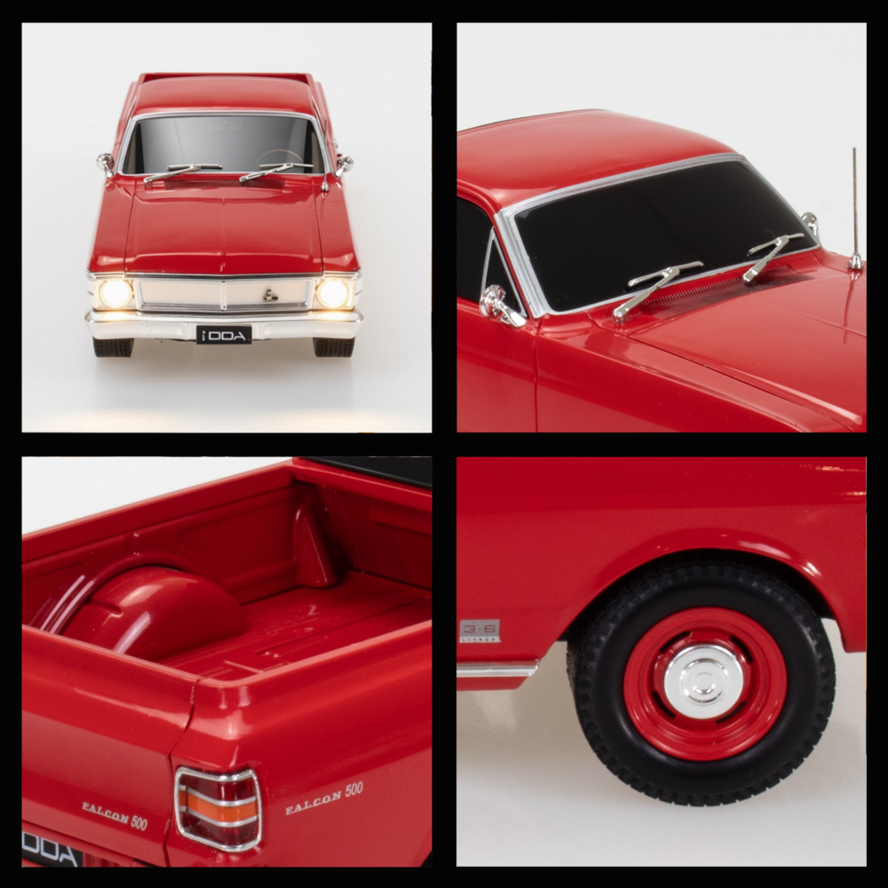 Ford Falcon XW Standard Ute Red Spectra Rides Plastic Light Up Model Car 1:24 Scale Collectible