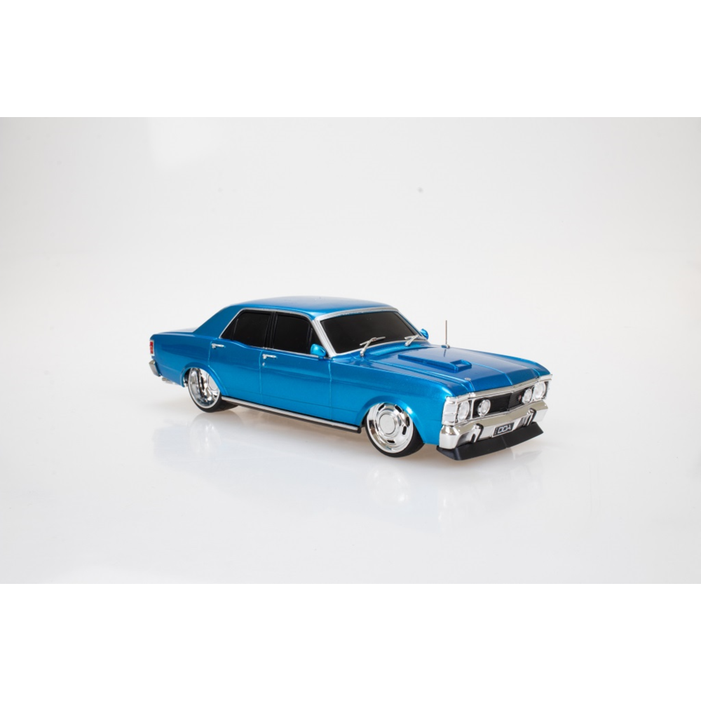 Ford Falcon XW Sedan Blue Spectra Rides Plastic Light Up Model Car 1:24 Scale Collectible