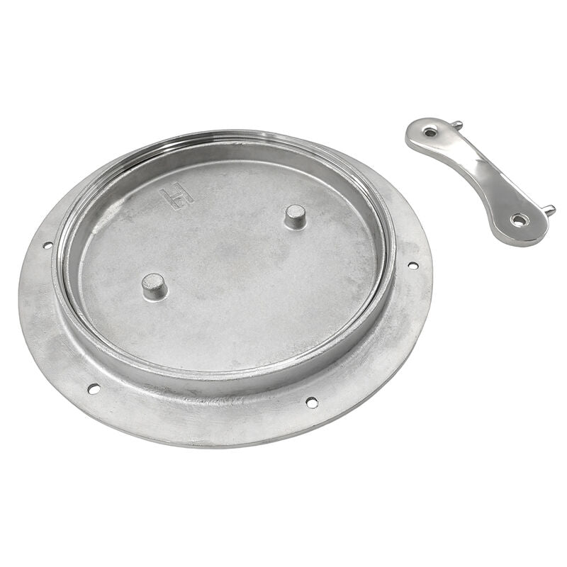 Inspection Port Deck Plate 205 mm With Key 316 Stainless Steel DECKP-001 - Machter