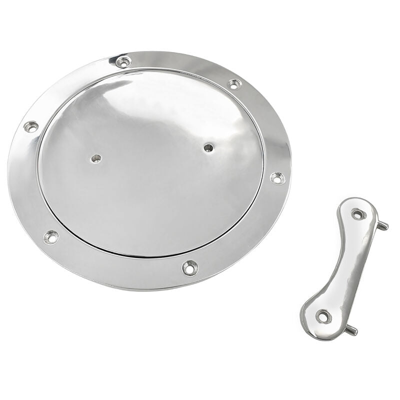 Inspection Port Deck Plate 205 mm With Key 316 Stainless Steel DECKP-001 - Machter