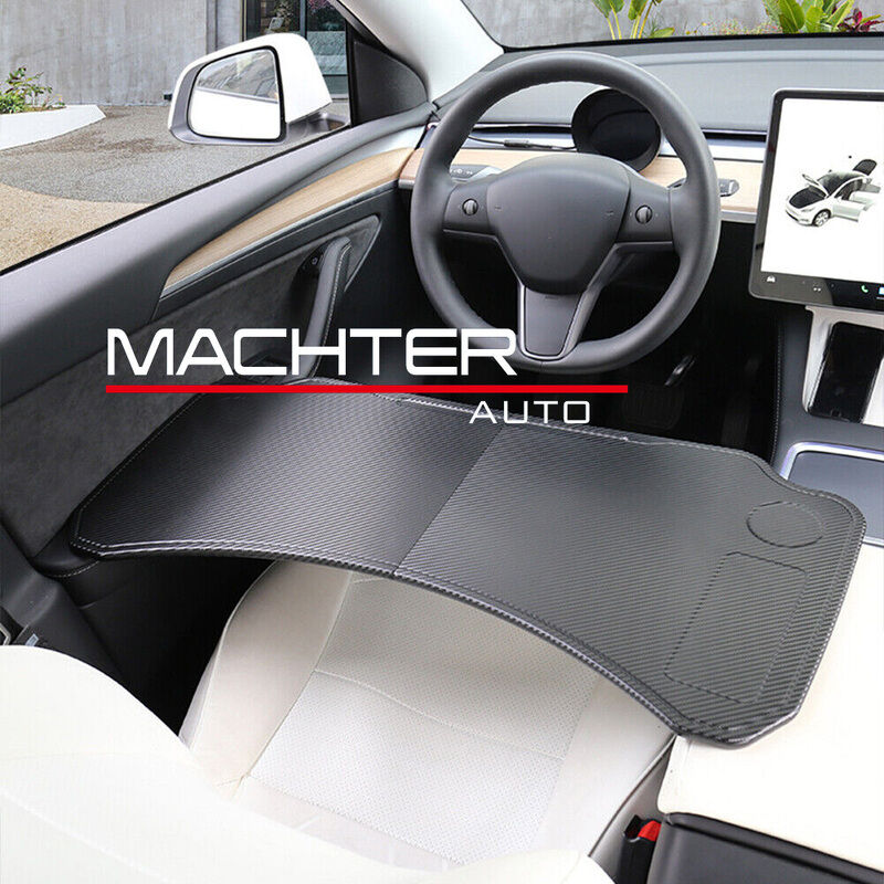 750mm x 375mm Carbon Fibre Foldable Tray Fit For Tesla Model 3/Y Laptop Lunch Desk DESK-TS001 - Machter
