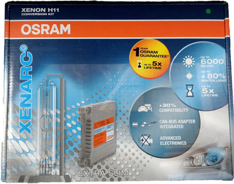 H11 HID KIT 12V 35W 6000K Complete Kit Globes & Ballast - OSRAM