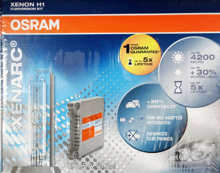 HAL. H1 HID KIT 12V 35W 4200K Complete Kit Globes & Ballast - OSRAM