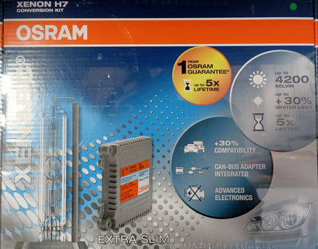 H7 HID KIT 12V 35W 4200K Complete Kit Globes & Ballast - OSRAM