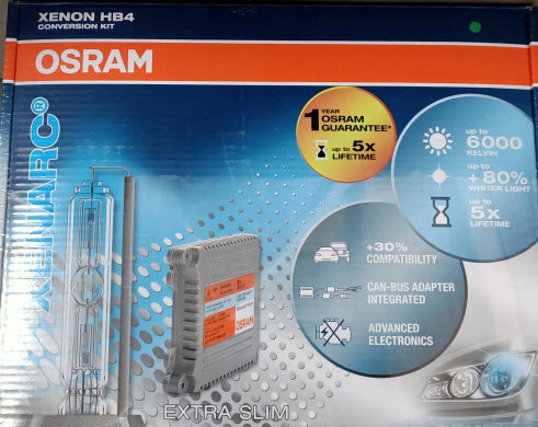HB4 HID KIT 12V 35W 6000K Complete Kit Globes & Ballast - OSRAM