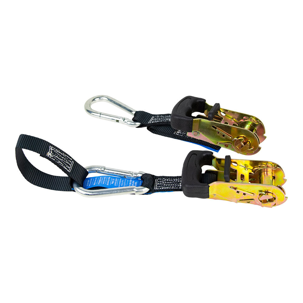 2 Piece Motorcycle Tie Down Ratchet Type 25mm x 2m 450kg - Monkey Grip