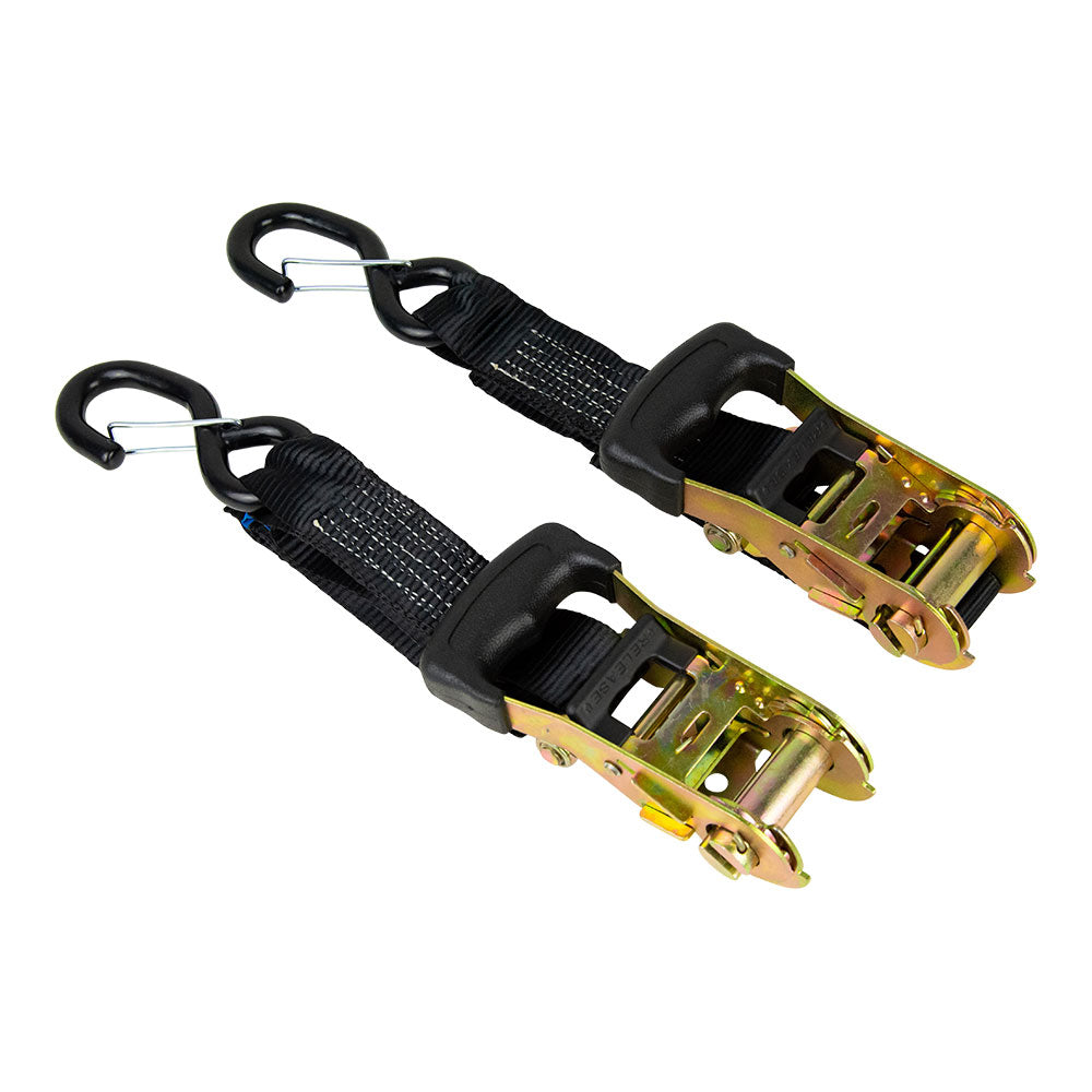 2 Piece Motorcycle Tie Down Ratchet Type 38mm x 3m 1000kg - Monkey Grip