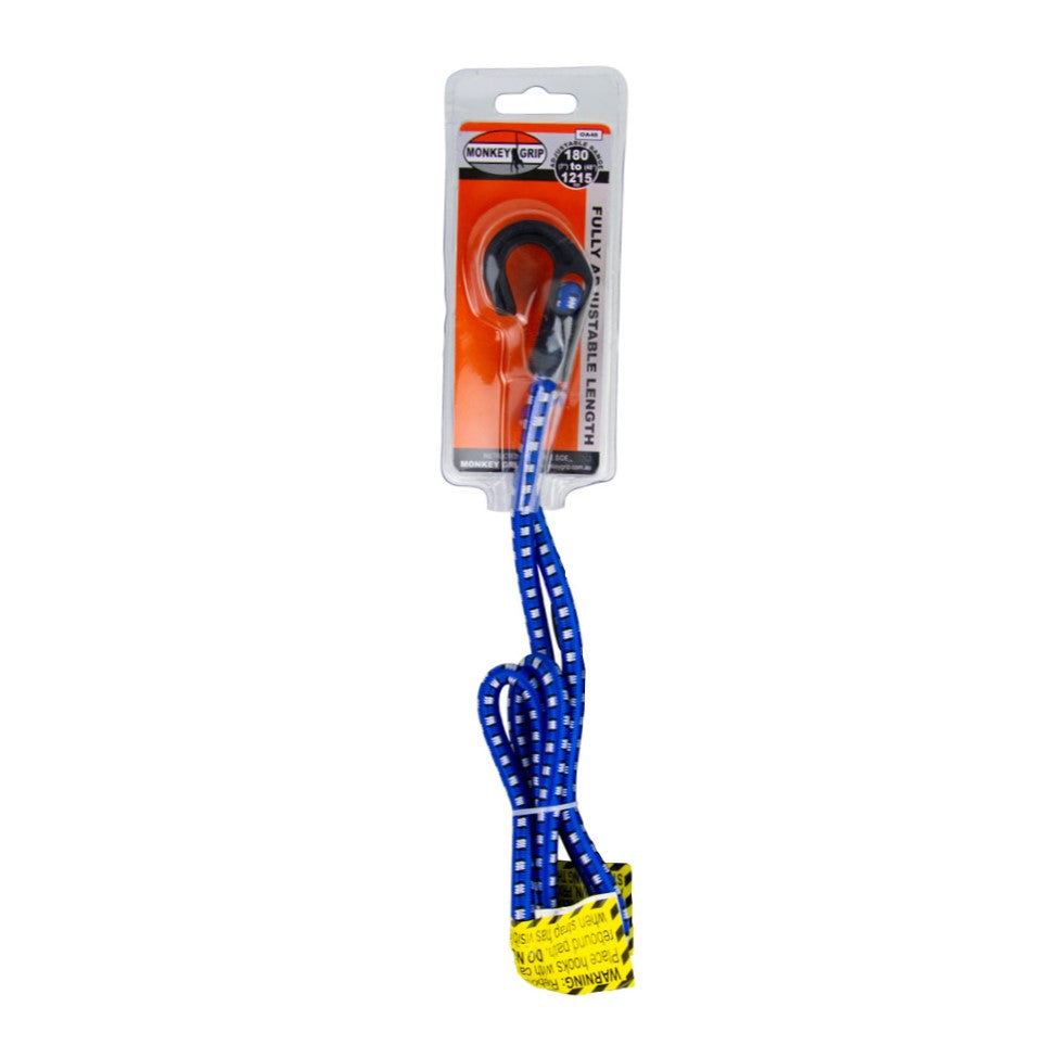 Octopus Strap 9mm x 24"-60" Adjustable Plastic Safety Hooks - Monkey Grip