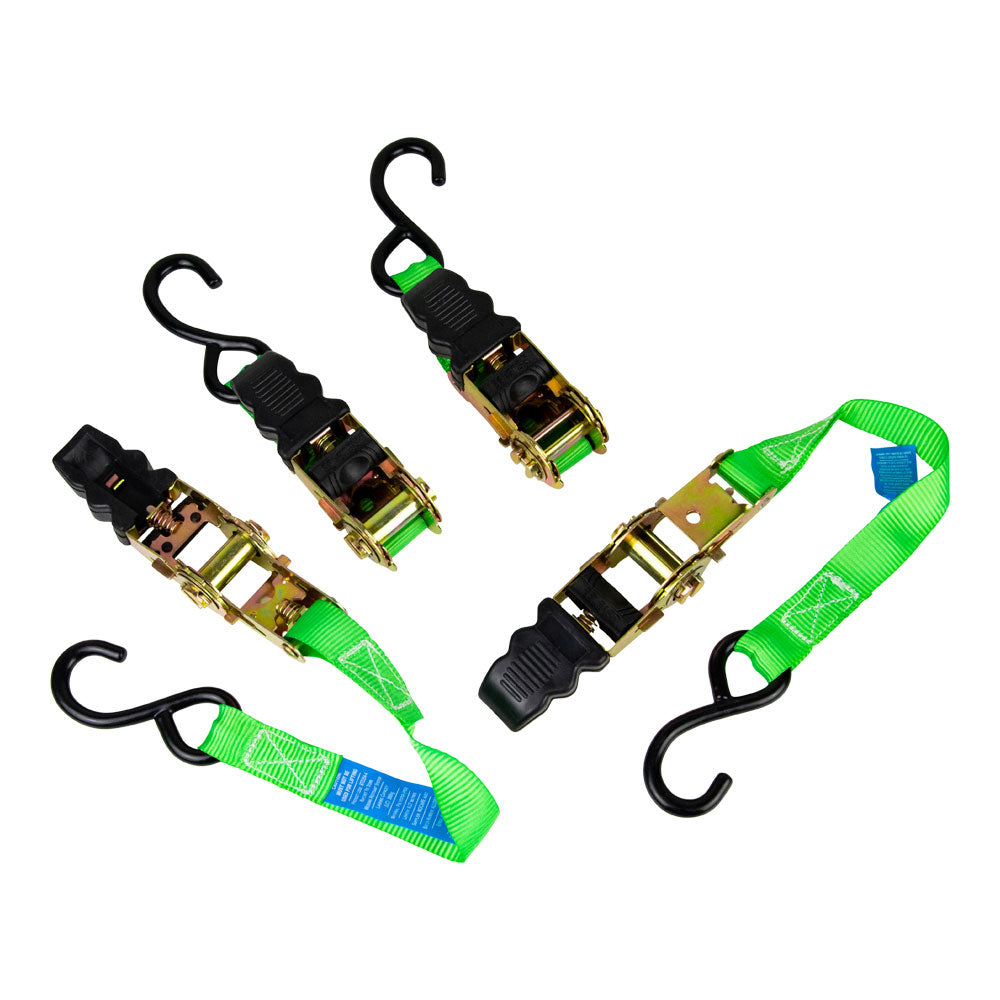 4 Piece Tie Down Ratchet Range Type 25mm x 4m 300kg - Monkey Grip