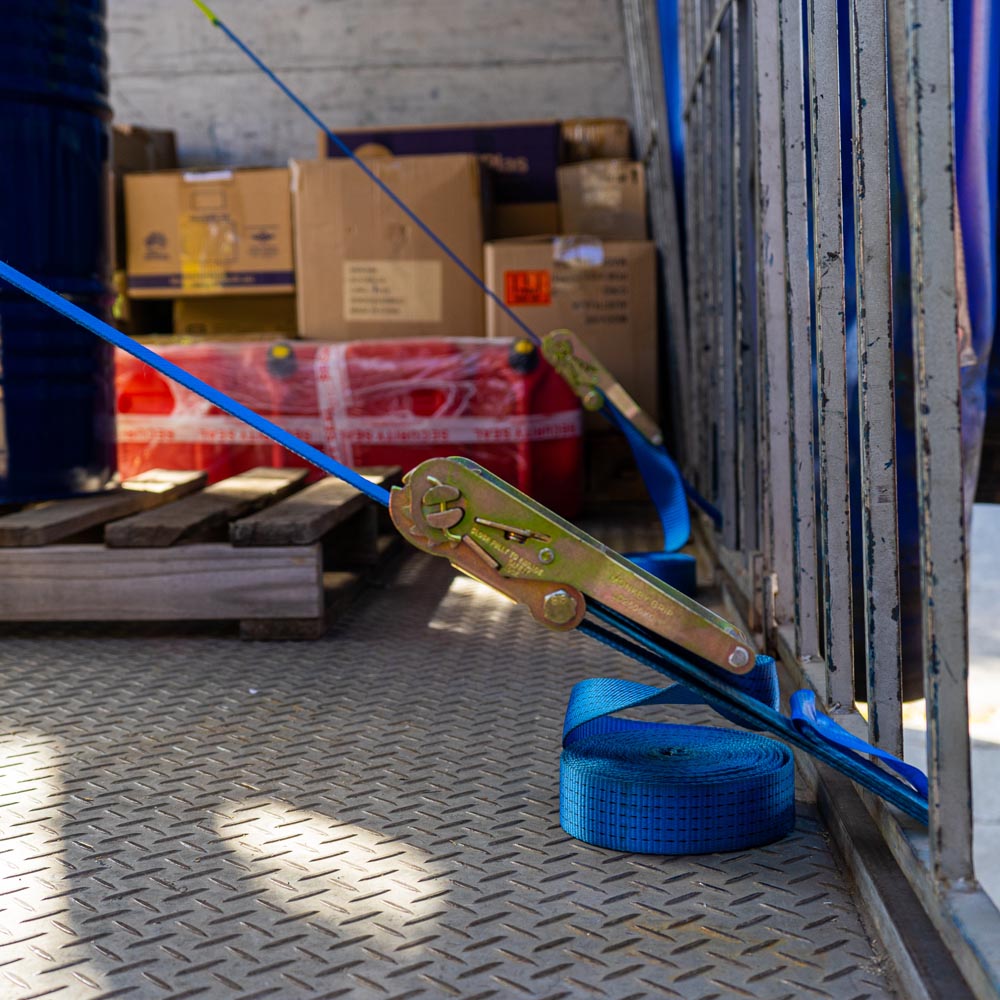 Transport Tie Down 2500KG Capacity 50mm Webbing - Monkey Grip