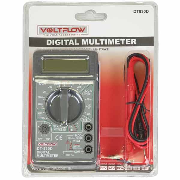 Digital Multimeter With Probe & Measures AC/DC Voltage - Voltflow