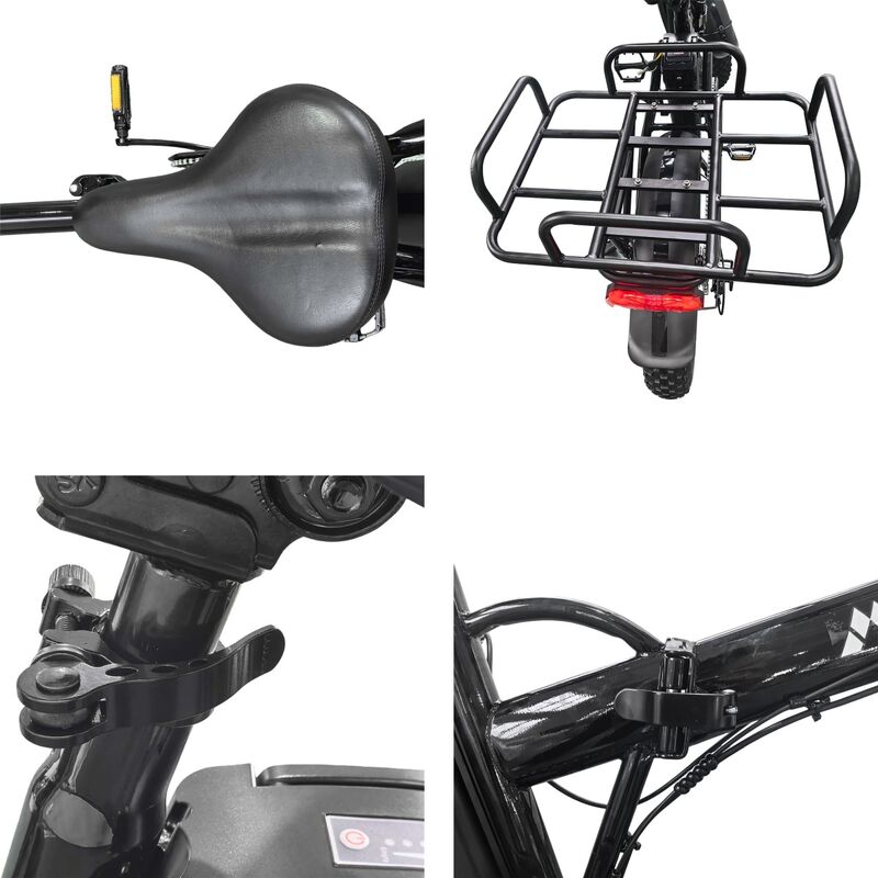 1500W EBike 60KM/H Electric Bike 20" Fold Protable Commuter Bicycle EBIKE-004-Accessories - Machter