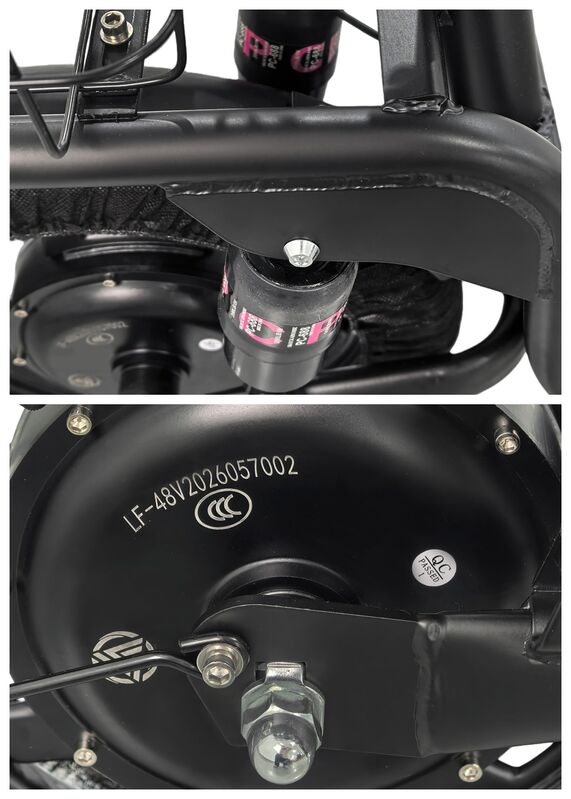 Black Electric Scooter With Seat Foldable Motorised Adults EScooter Commuter EBIKE-007 - Machter
