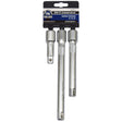 Socket Extension Bar Set 3 Piece 1/2" Drive 3, 6, 8" - Tool King