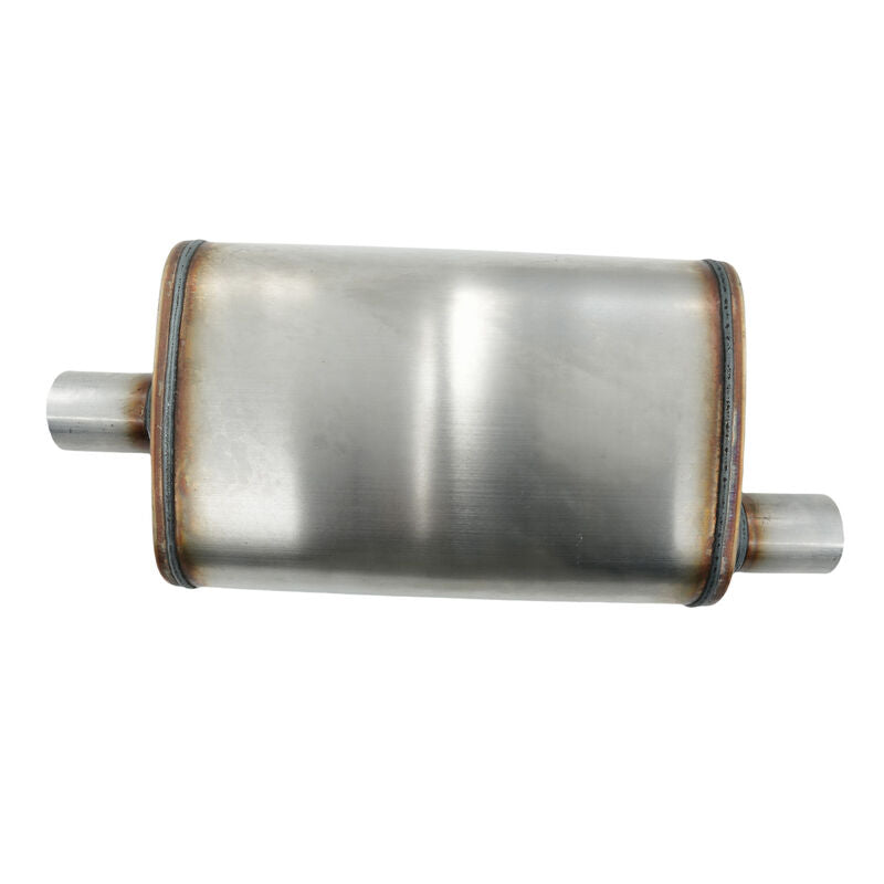 2" Inch 50mm Sports Exhaust Muffler Centre/ Offset 4" x 9" x 14" Stainless Steel ECC-005 - Machter