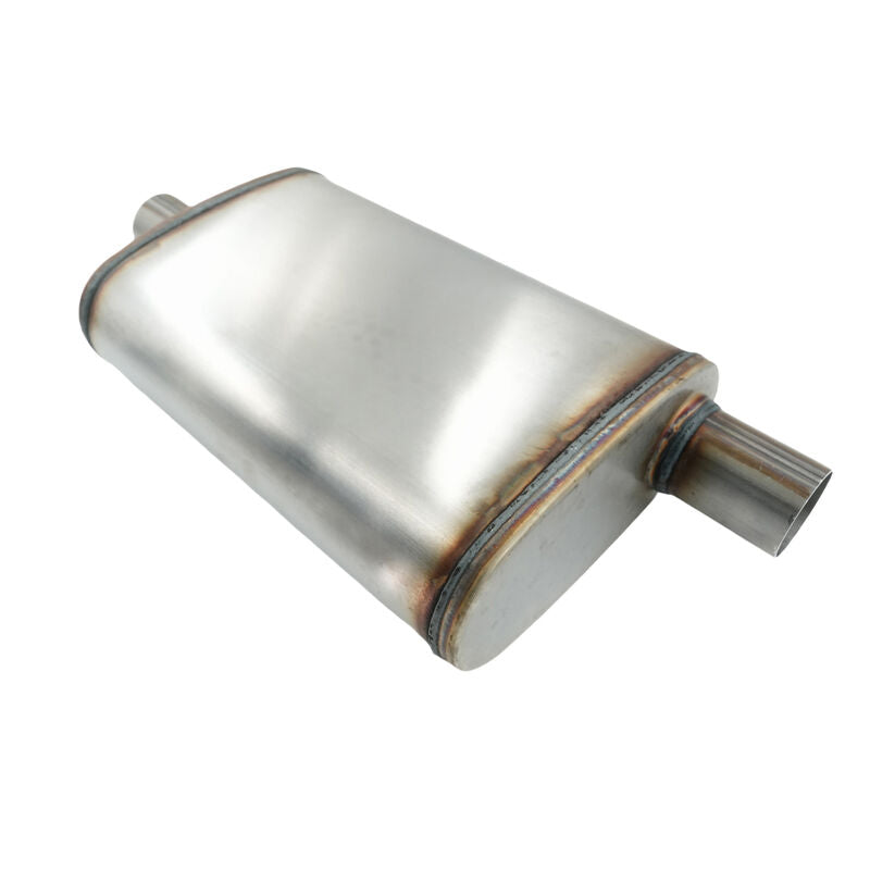 2" Inch 50mm Sports Exhaust Muffler Centre/ Offset 4" x 9" x 14" Stainless Steel ECC-005 - Machter