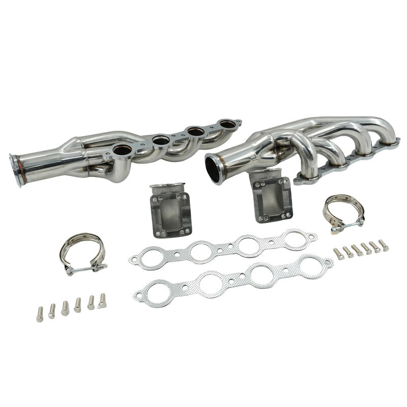 Turbo Manifold Header+Elbow Fit For Chevrolet Small Block V8 LS1 LS6 LSX Camaro Corvette For GM Cadillac CTS - Machter
