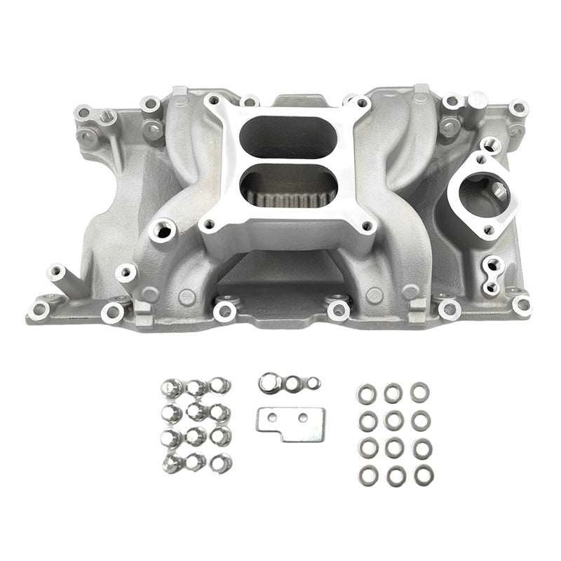 Engine Intake Manifold Dual Plane Silver Fit For Small Block Chrysler 318 340 360 - Machter