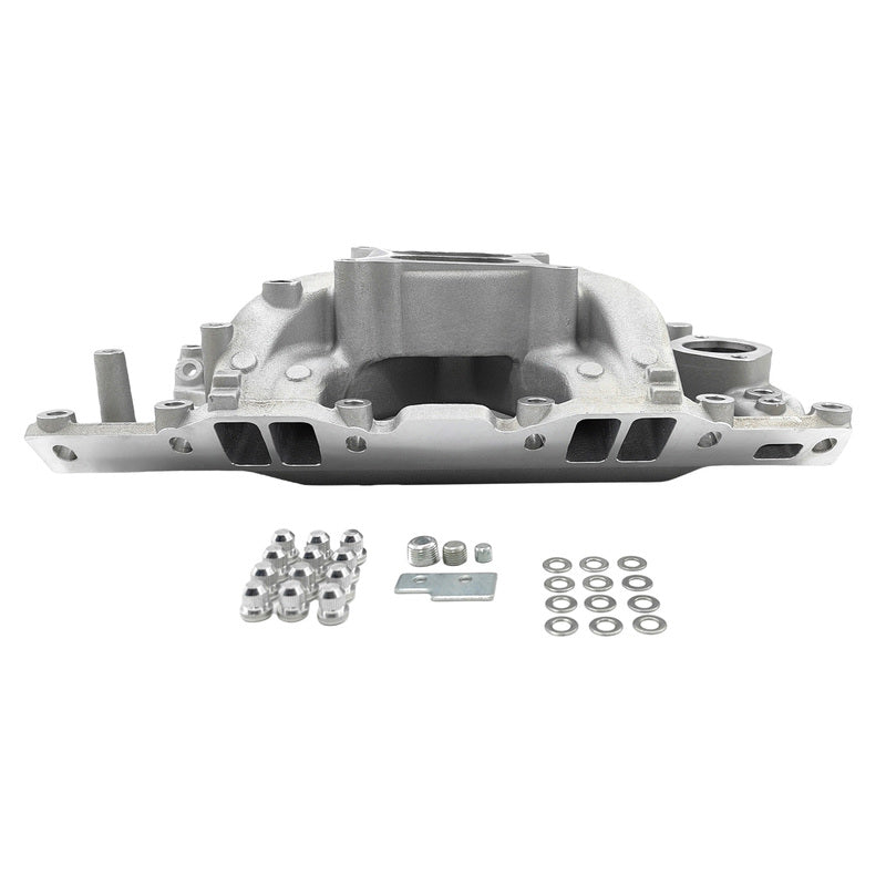 Engine Intake Manifold Dual Plane Silver Fit For Small Block Chrysler 318 340 360 - Machter