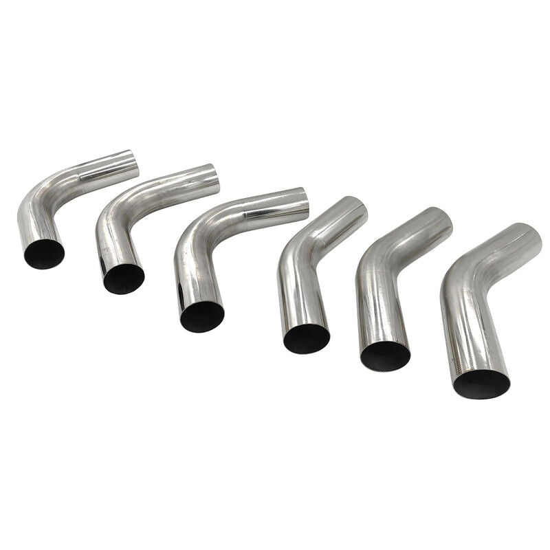 6 Pcs 3" Inch 76mm Exhaust Pipe Mandrel Bend Mild Steel 45 Degree & 90 Degree Bends EP-006 - Machter