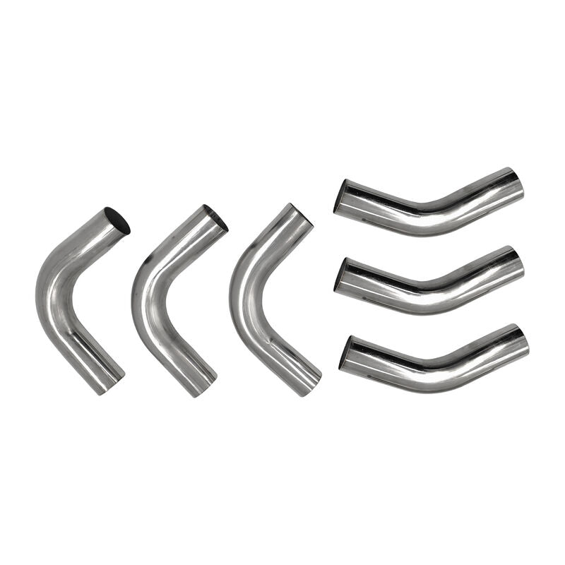 6Pieces Exhaust Pipe Mandrel Bend 2.5" Inch 63.5mm 45 & 90 Degree Semi Bright Mild Steel - Machter