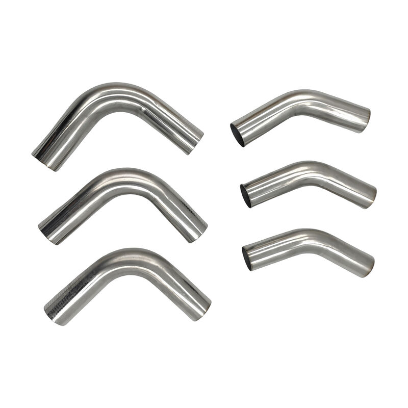 6Pieces Exhaust Pipe Mandrel Bend 2" Inch 50.8mm 45 & 90 Degree Semi Bright Mild Steel - Machter