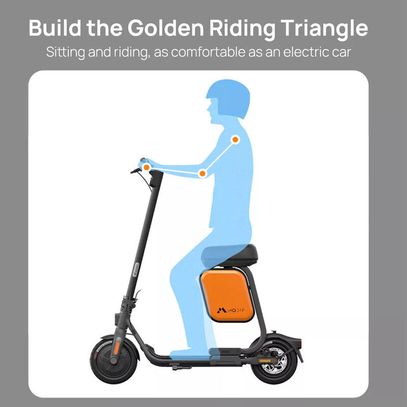 Electric Scooter Adult Foldable Travel E Bike With Seat Portable 900W 40KM/H 50KM White ESCOOTER-008SE - Machter