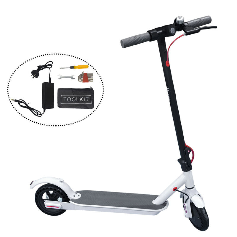 Electric Scooter Adult Foldable Travel E Bike White Portable 900W 40KM/H 50KM ESCOOTER-008 - Machter
