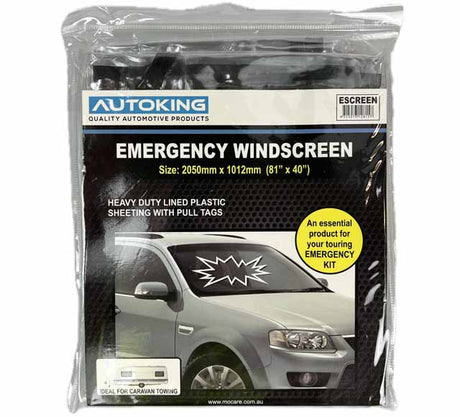 Emergency Windscreen 40"W x 81"L Heavy Duty Plastic - AUTOKING