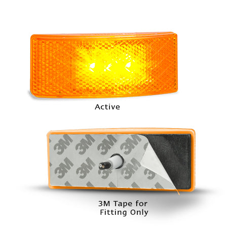 EU38 Series 3M Tape 12-24V Blister - LED AutoLamps Side marker with inbuilt reflector