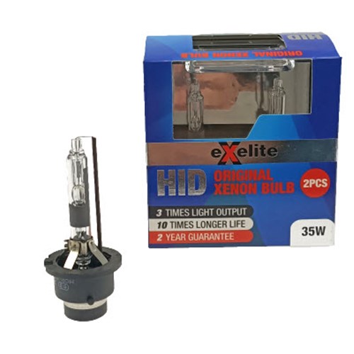 6000K D2R HID Xenon Headlight Globes Twin Pack EXD2R - Exelite