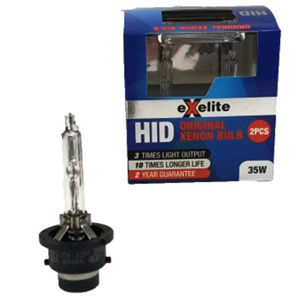 6000K D2S HID Xenon Headlight Globes Twin Pack EXD2S - Exelite