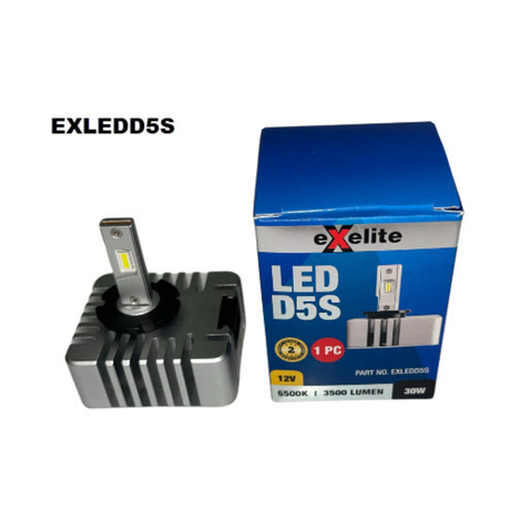 HID LED D5S 360° BEAM ANGLE 35W 6500K 1PC EXLEDD5S - Exelite