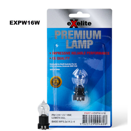 Premium Incandescent Globe 12V 18W WP3.3x14.5-4 PW16W - Exelite