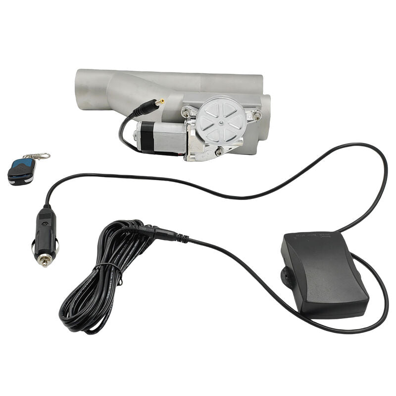 2.5 Inch Electric Exhaust Downpipe Double Valve Kit Y Steel Double Cut Off Pipe - Machter