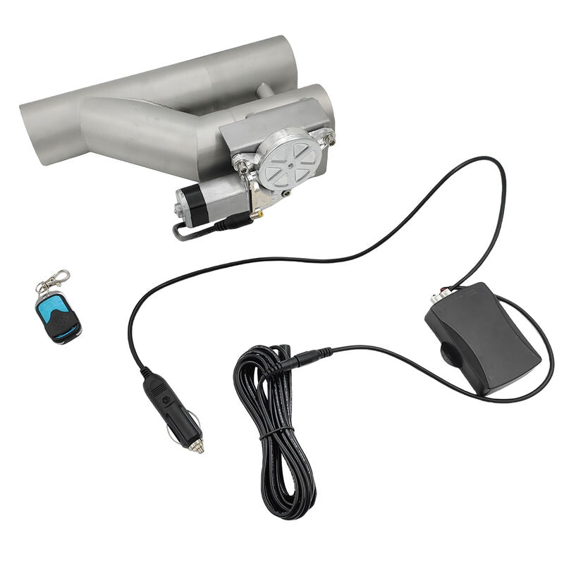 2.5 Inch Electric Exhaust Downpipe Double Valve Kit Y Steel Double Cut Off Pipe - Machter