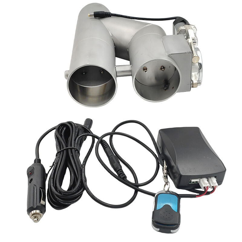 3 Inch Electric Exhaust Cut Off Dual Valve Y Pipe Dump Valve Set With Remote Control EXV-3 - Machter