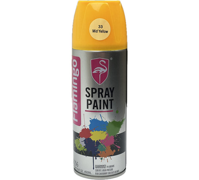 Aero Spray Paint 450mL - Flamingo Mid Yellow