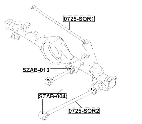 1 Pcs Rear Control Arms Left Or Right Hand Side Fit For Suzuki Grand Vitara SQ416 SQ420 SQ625 JA627 GT Vitara SE416 1.6L 20.L 2.5L 2.7L 1988-2005 FCA-SU014N - Machter