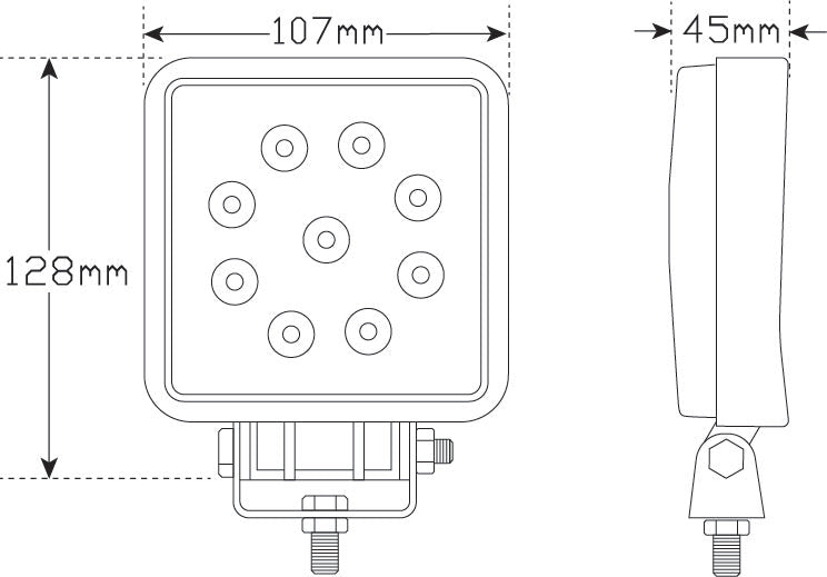 FL1 Series Flood Lamp Flood Beam Single Blister - LED AutoLamps