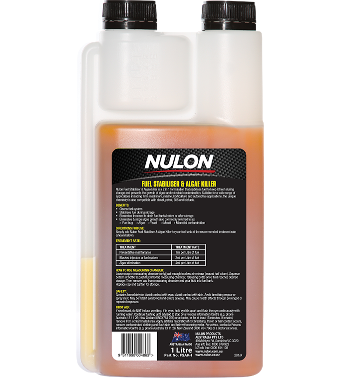 Fuel Stabiliser & Algae Killer 1L - Nulon