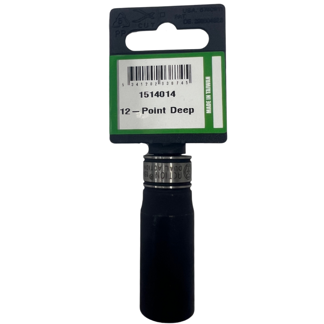 Muti-Purpose Socket 3/8" Drive 14mm Point Deep - Dual Action