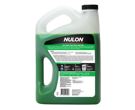 Green Coolant 100% Concentrate 5L - Nulon