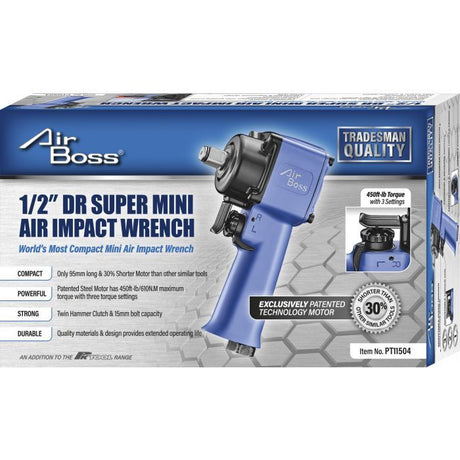 1/2" DR Super Mini Air Impact Wrench - Air Boss | Universal Auto Spares