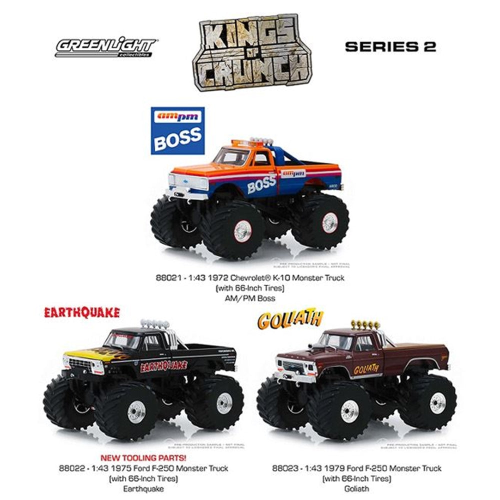 Kings of Crunch Series 2 Monster Truck Model Assorted Single 1:43 Scale Collectible
