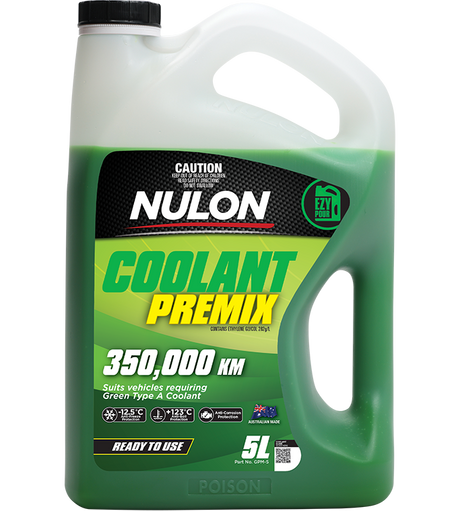 Green Coolant Premix 5L - Nulon | Universal Auto Spares