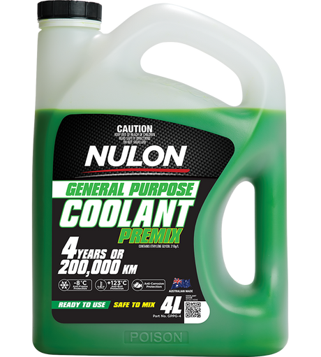 Green General Purpose Coolant Premix - Nulon 4L